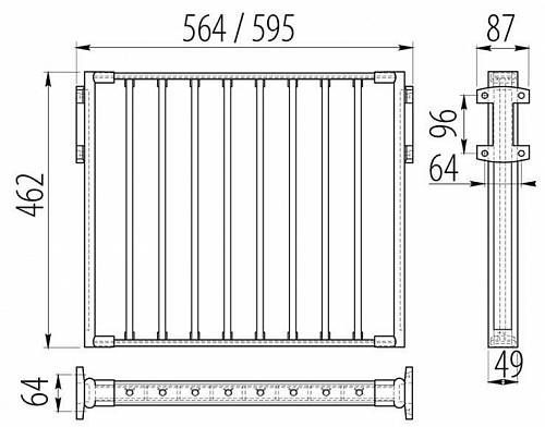 Вешалка для брюк 564х460х87