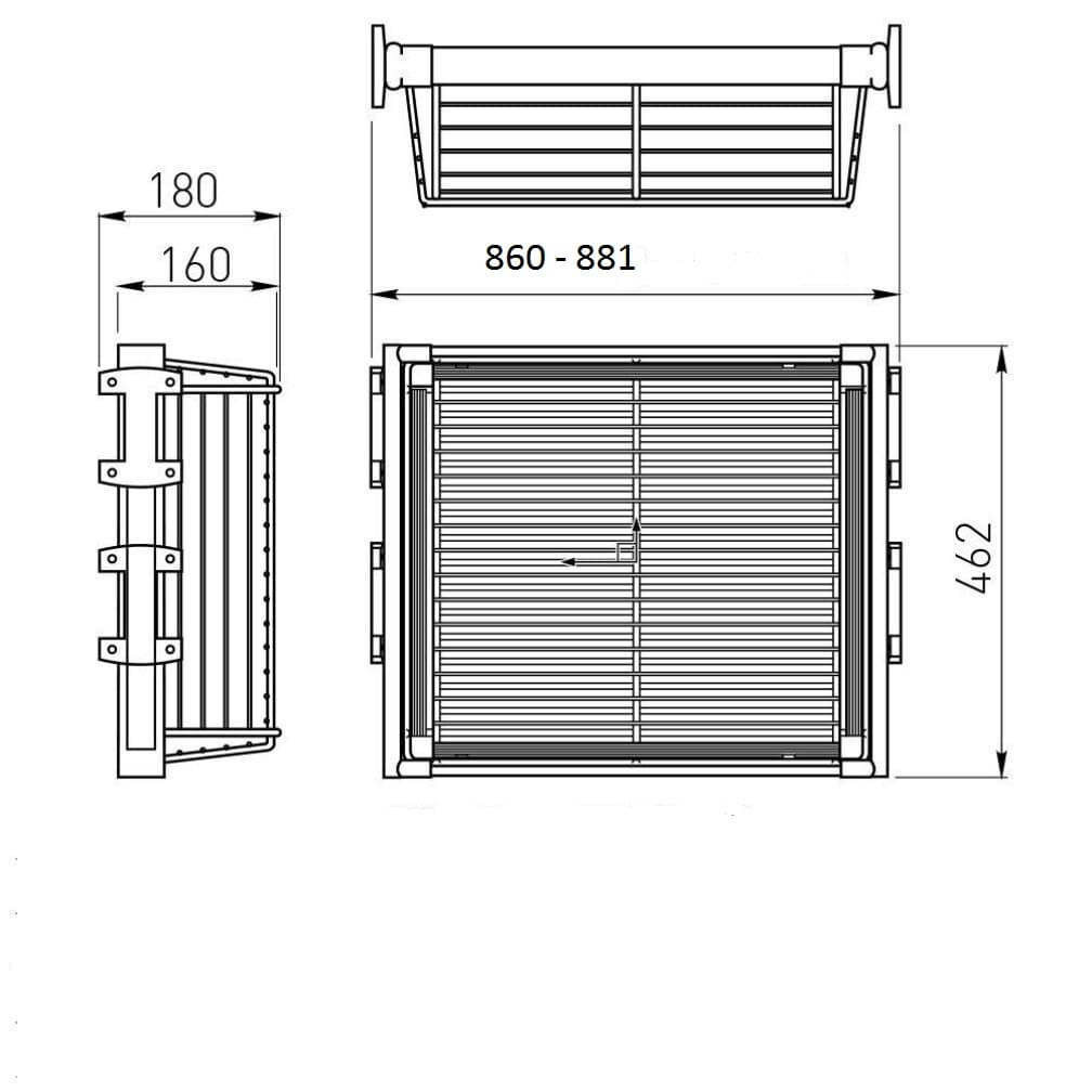 Корзина для белья 864х460х170