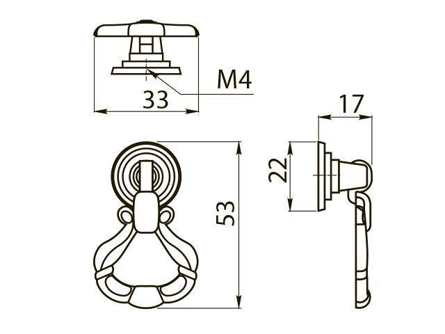 Ручка KT WP 1147 бронза